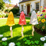 3 Pack Tinkling Toadstools Ceramic Mushrooms for Garden Decor