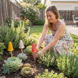 3 Pack Tinkling Toadstools Ceramic Mushrooms for Garden Decor