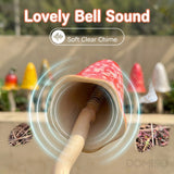 3 Pack Tinkling Toadstools Ceramic Mushrooms for Garden Decor