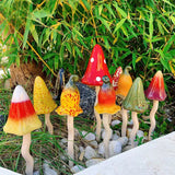 Ceramic Mushrooms Tinkling Toadstools for Garden Decor
