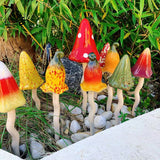 Ceramic Mushrooms Tinkling Toadstools for Garden Decor
