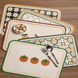 Leather Placemats Set of 4 -PU Table Mats - Waterproof - Wipe Clean - Heat Resistant - Anti Slip Dining Table Place Mats, Suitable for Indoor & Outdoor Use