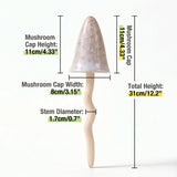 3 Pack Tinkling Toadstools Ceramic Mushrooms for Garden Decor
