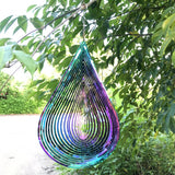 3D Wind Spinner 3D Animation Metal Wind Spinner Metal Wind Chimes Metal Art Geometric Pattern Hanging Wind Spinner Indoor or Outdoor Decor