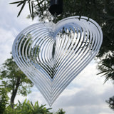 3D Wind Spinner 3D Animation Metal Wind Spinner Metal Wind Chimes Metal Art Geometric Pattern Hanging Wind Spinner Indoor or Outdoor Decor