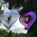 3D Wind Spinner 3D Animation Metal Wind Spinner Metal Wind Chimes Metal Art Geometric Pattern Hanging Wind Spinner Indoor or Outdoor Decor
