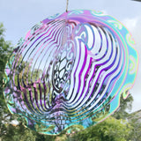 Turtle Stainless Steel 3D Stereo Rotating Indoor and Outdoor Wind-driven Decorative Crafts Gardening Balcony Windowsill Wind Chime Series