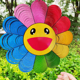 12 inch 3D Wind Spinner Smiling Face 3D Animation Wind Spinner Metal Wind Chimes