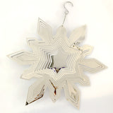 Stainless steel Christmas-themed snowflake wind turn wind bell