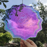 SS 3D Metal Wind Spinner Wind Chimes Home Decoration