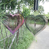 3D Wind Spinner 3D Animation Metal Wind Spinner Metal Wind Chimes Metal Art Geometric Pattern Hanging Wind Spinner Indoor or Outdoor Decor