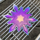 Stainless steel Christmas-themed snowflake wind turn wind bell