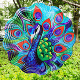 3D Wind Spinner 3D Animation Wind Spinner Metal Wind Chimes Metal Art Geometric Pattern Hanging Wind Spinner